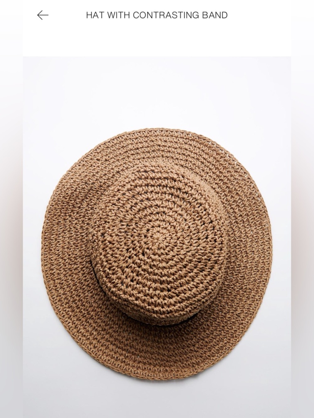 Zara Light Brown Hat With Black Band
